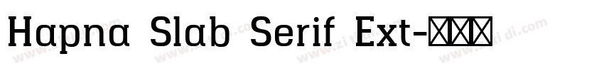 Hapna Slab Serif Ext字体转换